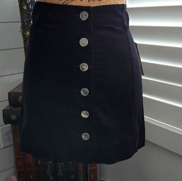 Copper Key Micro-Cord Mini Skirt - Picture 3 of 7